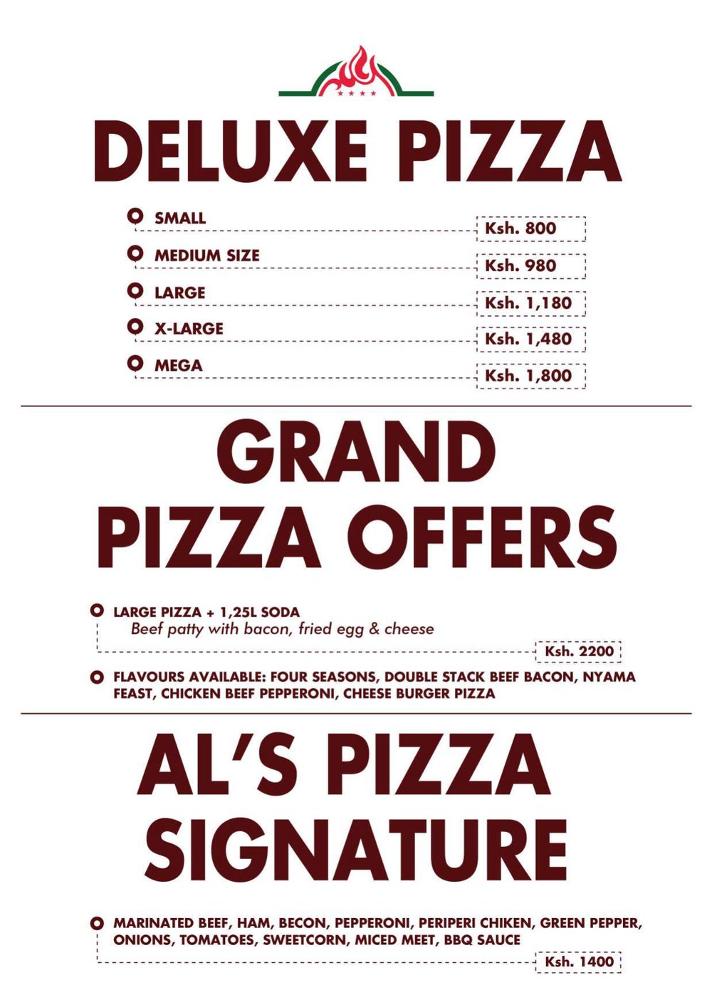 Deluxe Pizza & Signature